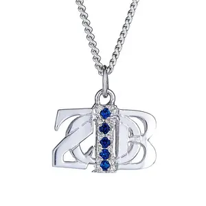 ZPB hermandad griega ZETA PHI BETA Collar de plata - Product Image 1