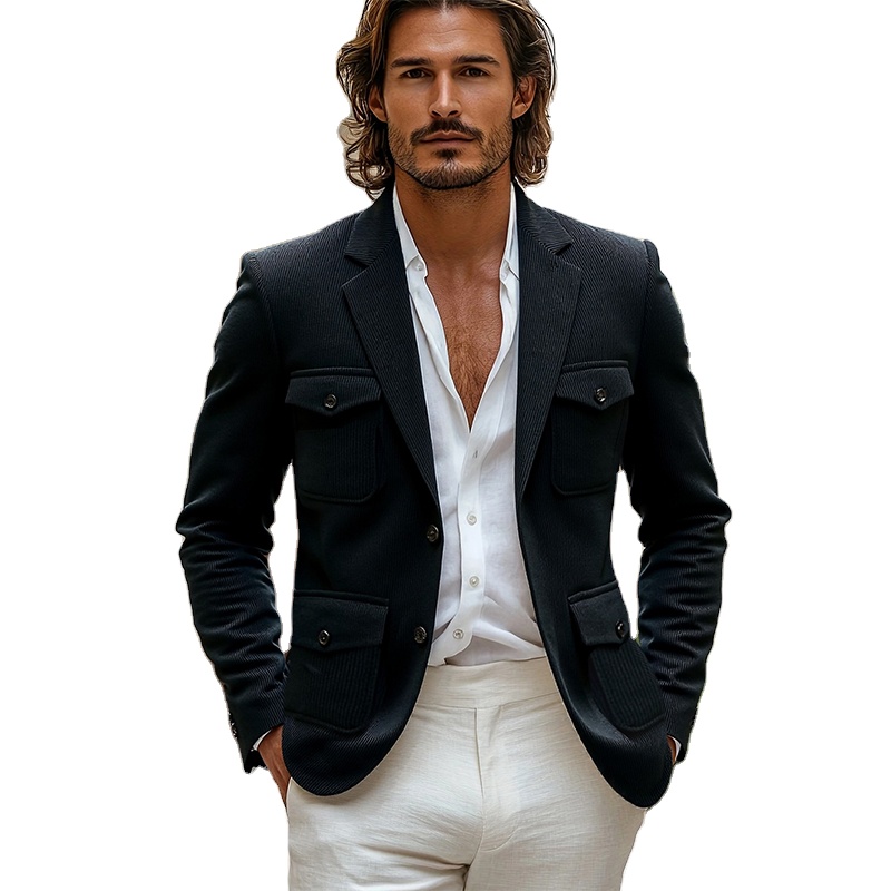 Mens Corduroy Blazers Stylish Casual Business Wear