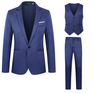 Men's Three Piece Suit Set Men Suit <strong>Jacket</strong> +vest+trousers Set Slim Fit High Quality M to 5XL Plus Size Fashionable Suit Set OEM - Product Image 4