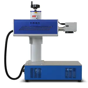 Desktop Co2 Galvo 20w 50w 100w Raycus Color Printed Fiber Laser Marking Machine For Engraving Metal