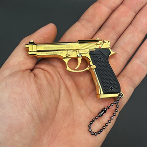 Vente en gros d'usine - Porte-clés jouet pistolet tendance - 7,5 cm - <span class=keywords><strong>Beretta</strong></span> M92 - Modèle miniature en alliage de zinc - Échelle 1:3 - Product Image 2