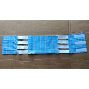Ceinture abdominale de musculation rayée bleue, soutien lombaire post-partum, épaisseur standard - Product Image 2