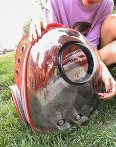 Sac à dos type Capsule spatiale transparente pour <span class=keywords><strong>chat</strong></span>, hoopie ouverte au dos, idéal à porter sur votre animal de compagnie, adapté au <span class=keywords><strong>chat</strong></span> - Product Image 4