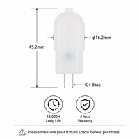 Ampoules LED G4 résidentielles à économie d'énergie, 12V AC/DC, 1,6W, 150LM, Ra>80, pilote IC sans scintillement, 14 LED 2835 en plastique