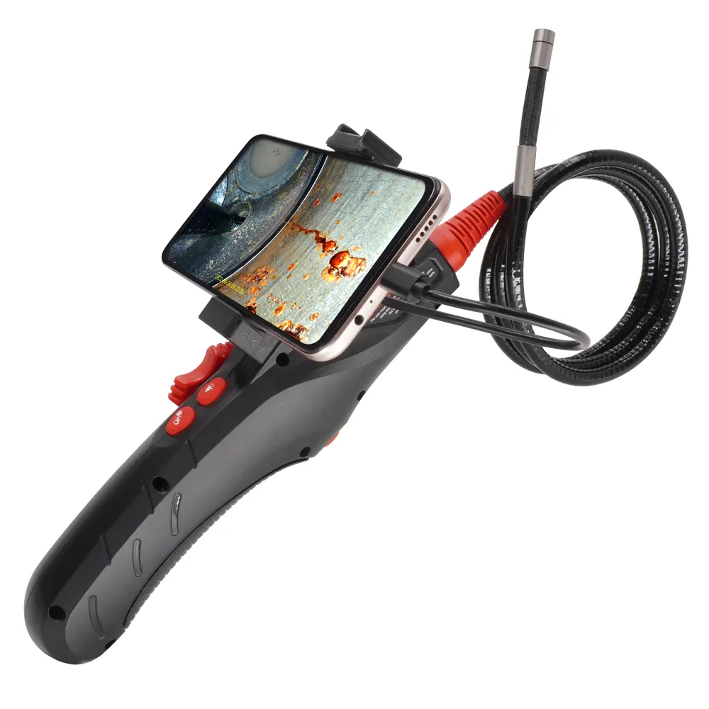 2-way articulating HD borescope endoscope for Android and IOS phone 360 degree rotating USB inspecting camera