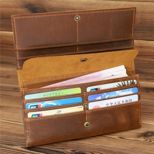 Luxury Business Fashion Leather Open Card Holder Purse <b>RFID</b> <b>Blocking</b> Men's Long <b>Wallet</b> - Product Image 3