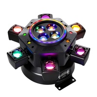 Lumière de scène mobile à 6 bras 120W avec laser et LED RGW, contrôle DMX512, IP33 pour discothèques et boîtes de nuit