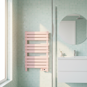 Sèche-serviettes électrique rose mignon pour salle de bain, mural ou sur pied, pour sécher les serviettes <span class=keywords><strong>et</strong></span> les vêtements, idéal pour l'hiver - Product Image 1