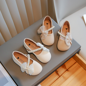 Nouvelles Chaussures Décontractées en Cuir pour Filles, Perles Blanches, Semelle Souple pour Bébé, Collection Été, Conception en Caoutchouc, Modèle pour Enfants - Product Image 1