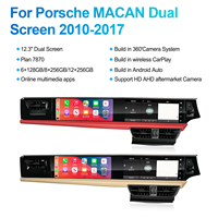 Radio Android Navihua para Porsche Macan 2010-2017 con Sistema de Entretenimiento para Copiloto, Navegación GPS, Unidad Principal Multimedia Actualizada