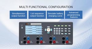 160W 3CH 4CH multi canal pantalla de 5 dígitos regulable programable escritorio fuente de alimentación lineal DC - Product Image 2