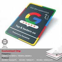 Tarjetas de Visita Personalizadas RFID NFC de PVC en Blanco 213/215/216/1k Impresas con Logotipo, Pago Inteligente Sin Contacto, Empaque de Madera de Lujo