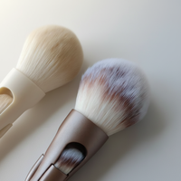 Set Kuas Makeup Magnetik 4-in-1 Desain Baru, Dapat Dilepas, Profesional, Kosmetik, Logo Custom OEM ODM untuk Foundation dan Bedak