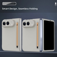 Étui de téléphone compatible pour iPhone DUO avec protection d'écran intégrée, emplacement pour stylet S Pen, design pliable de style professionnel, matériau PC, amovible
