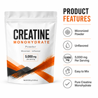 Nutrition sportive personnalisée Électrolyte de protéines 5000mg pur Hcl Pump It up Poudre de créatine monohydrate micronisée pour les muscles