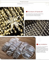 Lustre en cristal en spirale longue pour villa, duplex, escalier, plafond haut, luminaire suspendu décoratif de luxe