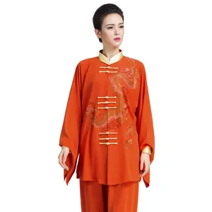 Benutzer definierte Logo Tang Anzug Herren Kung Fu Uniform Tai Chi Uniform Baumwolle Leinen Seide Damen Chinesische Traditionelle Kung Fu Kleidung