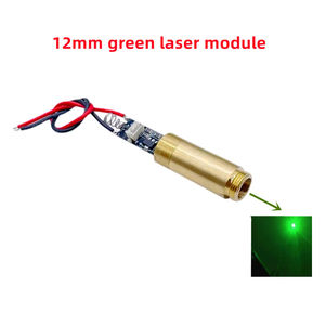 Module laser 12 mm vert/point 5 mW 10 mW 532 nm, résistance réglable, interrupteur à bouton-poussoir, tête laser 3 V, laser vert - Product Image 2