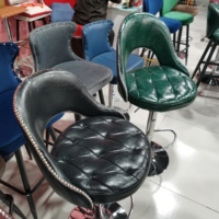 Chaise de Bar moderne personnalisée, tabouret haut, rétro, dossier, magasin de thé au lait, rotatif, vente en gros