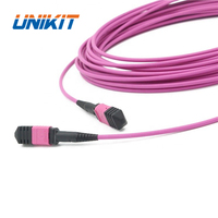 Cable de fibra óptica MPO MTP para maletero, MPO a MPO macho y hembra de 12 núcleos, OM4, 50/125um, tipo B, LSZH, venta al por mayor