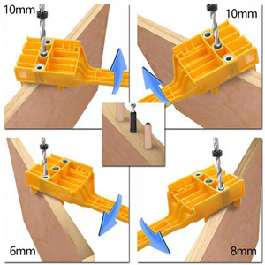 6/8/10mm Hand Held Carpintaria Prancha Conexão Posicionador De Perfuração Dowelling Jig Set - Product Image 4