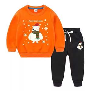 De Navidad moda 100% algodón Boutique 2 piezas bebé niño suéter chándales - Product Image 4