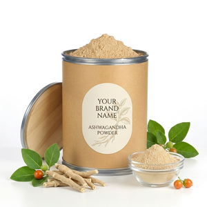 Poudre de racine d'ashwagandha de qualité alimentaire supérieure |   Poudre fine de Withania Somnifera 100% pure |   Vente en gros OEM et Marque Privée - Product Image 4