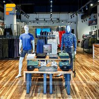 Magasins de vêtements modernes Magasins de mode pour magasins de détail Affichage de vestes et de t-shirts Présentoirs de vêtements personnalisés