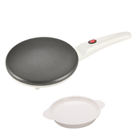 Machine à crêpes électrique portable pour la cuisine, mini-appareil à crêpes antiadhésif, machine à crêpes électrique à poignée manuelle