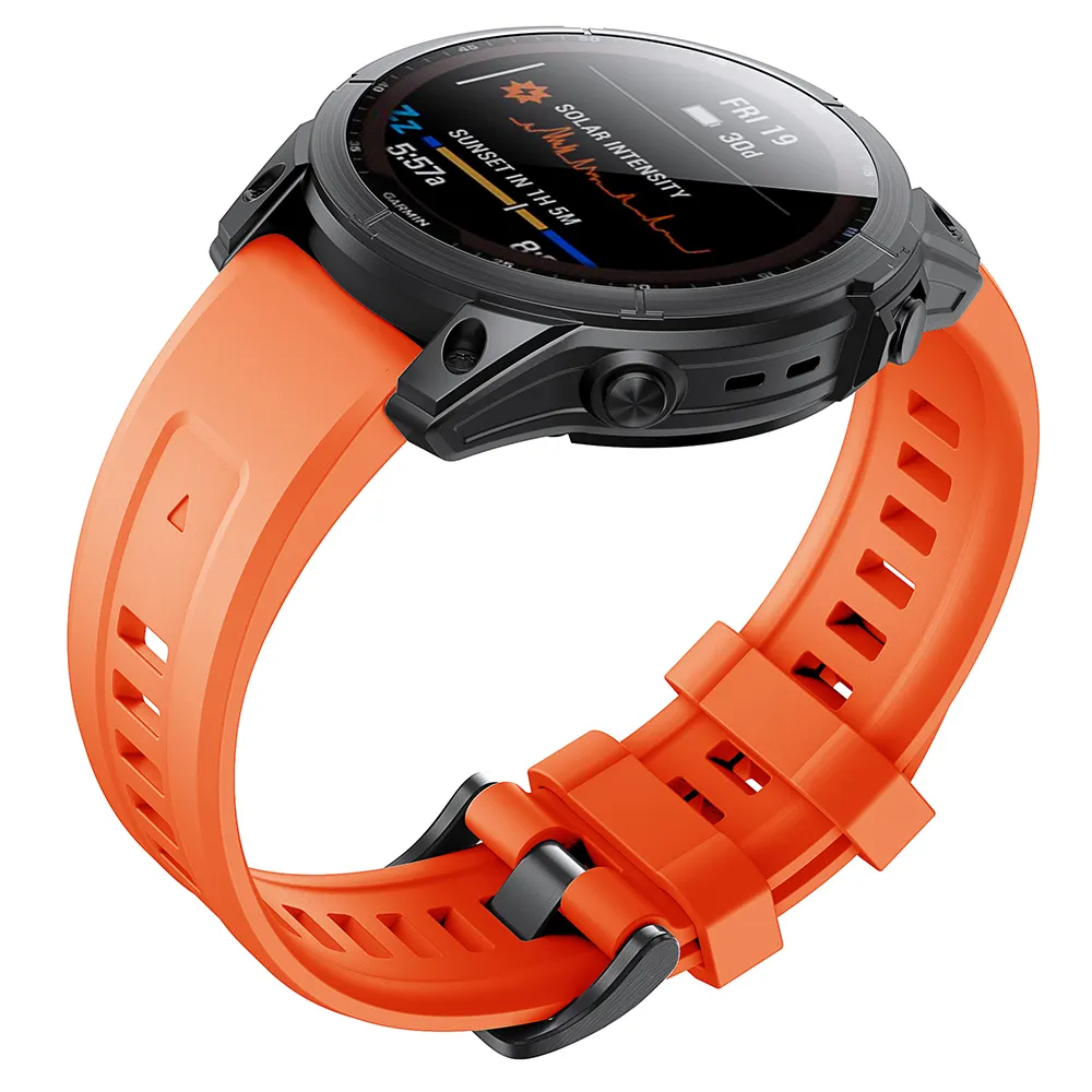 Nouvelle version Sport Silicone montre intelligente bracelet Quickfit bracelet de montre-bracelet pour Garmin Fenix 7/7S/7X/6/5