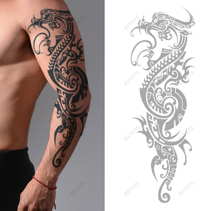 Bxtats Venta al por Mayor, 68 Estilos de Tatuajes Temporales de Tótem Tribal, Resistentes al Agua, con Tinta de Jazmín, Semipermanentes, para <span class=keywords><strong>Brazo</strong></span> Completo, Duran 2 Semanas - Product Image 6