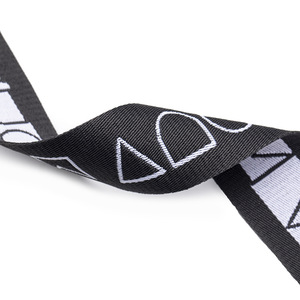 Emboss anyaman rajut pola <span class=keywords><strong>Jacquard</strong></span> logo daur ulang nilon tebal pita sabuk tali untuk kerah anjing ransel bagasi tas anyaman