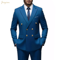 Costume Homme Sur Mesure Croisé 2 Pièces en Mélange TR Infroissable pour Affaires, Mariages, Bals de Promo et Services OEM ODM