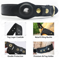 Collier de chien en cuir véritable Apple Air Tag, collier de chien étanche de qualité supérieure, collier AirTag