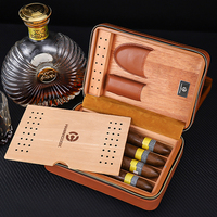 Étui à cigares en cuir à motif crocodile, étui à cigares portable de voyage, étanche, avec fermeture éclair, porte-cigares de luxe, cadeau pour homme