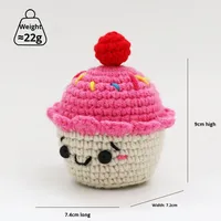 Nouvelle conception, poupée en peluche au crochet faite à la main, jouet tricoté en forme de beignets de barbe à papa, matériau de rembourrage personnalisé en fil, Chine Zhejiang
