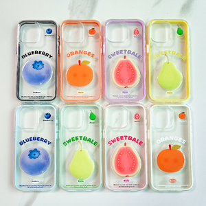 Coque de téléphone antichoc bicolore avec impression UV motif fruits <span class=keywords><strong>orange</strong></span> pour iPhone 18 Pro Max 17 Air 16 15 14 Plus - Product Image 1
