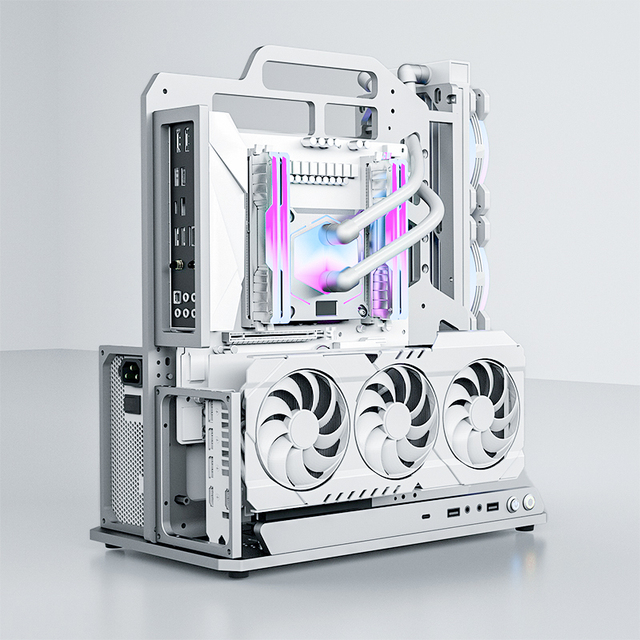 Socooler E-ATX Mid Tower Computer Case RTX 4060 Ti GPU Aviation Aluminum Brand-new Stock Side Panel Window USB Front Private