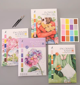 <span class=keywords><strong>Libro</strong></span> da colorare all'ingrosso creativo ad acquerello con rilegatura perfetta, carta patinata e pigmenti per pittura e graffiti - Product Image 6