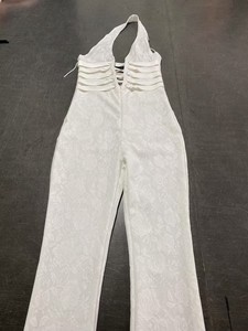 <span class=keywords><strong>Mono</strong></span> ajustado sexy <span class=keywords><strong>de</strong></span> cintura alta para mujer, liso, casual, con bordado <span class=keywords><strong>de</strong></span> encaje y espalda descubierta, ideal para salir. - Product Image 5