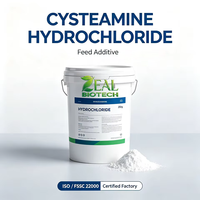 Perles de bêta-cyclodextrine enduites de chlorhydrate de cystéamine, promoteur de croissance pour le bétail, les ruminants et les chevaux