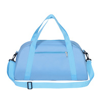 Sac de sport bleu avec logo, bandoulière, multi-poches, pour voyage, week-end, yoga, nuit, danse