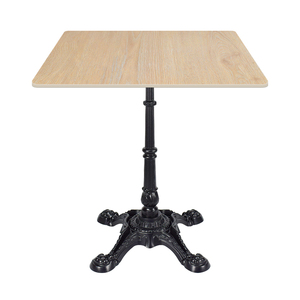 <span class=keywords><strong>Table</strong></span> de <span class=keywords><strong>bistrot</strong></span> en pierre frittée imitation bois rétro, pieds en <span class=keywords><strong>fonte</strong></span> pour café et restaurant, vente en gros - Product Image 2