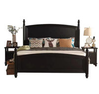 Nouveau design Lit double King Size Lit double en bois blanc Lit double