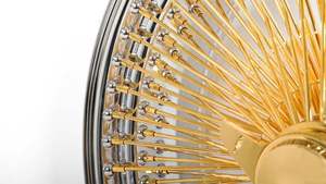 Roue en fil de fer 13 14 15 16 17 18 20 22 pouces dorée de luxe Spinner mamelon Standard dentelle droite croisée 72 100 150 bords de rayon - Product Image 5