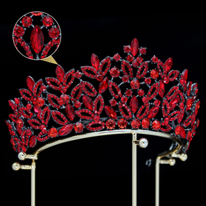 Özelleştirilmiş gelin taç zarif elmas lüks taç saç bandı düğün aksesuarları gelin headdress balo Tiara taç - Product Image 6