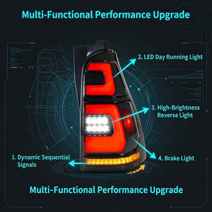Feux arrière <span class=keywords><strong>LED</strong></span> HCMOTIONZ pour Toyota 4Runner 2003-2009 4ème génération, ensemble de feux arrière, animation DRL, signal dynamique, frein, marche arrière - Product Image 3