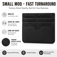 Dompet Kartu Tipis Kulit Hitam Premium untuk Pria, Cocok untuk Bawaan Kantor, Dilengkapi Slot Jempol Melengkung dan Penyimpanan Multi Kartu