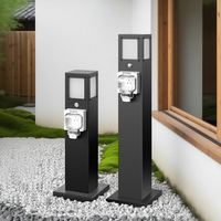Prise de courant pour poteau de parc en acier inoxydable 304 IP66 |   Boîtier de sortie unique + interrupteur à bouton-poussoir 50A pour camping-car, camping, marina