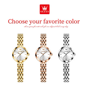Montre à quartz OLEVS 9992 en acier inoxydable, style sport élégant, or rose, personnalisable avec logo OEM/ODM, très tendance, idéale comme cadeau pour <span class=keywords><strong>femme</strong></span> - Product Image 5